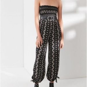 Urban Outfitters Strapless Smocked Jumpsuit